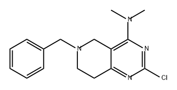Pyrido[4,3-d]pyrimidin-4-amine, 2-chloro-5,6,7,8-tetrahydro-N,N-dimethyl-6-(phenylmethyl)- Structure