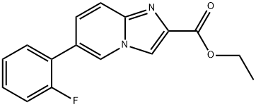 Imidazo[1,2-a]pyridine-2-carboxylic acid, 6-(2-fluorophenyl)-, ethyl ester Structure