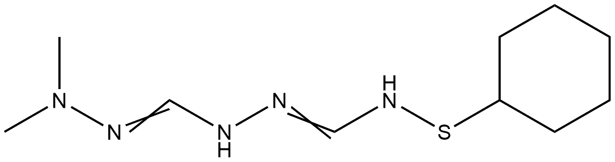 Cyclohexanesulfenamide, N-[[[(dimethylamino)iminomethyl]amino]iminomethyl]- 구조식 이미지