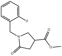 3-Pyrrolidinecarboxylic acid, 1-[(2-fluorophenyl)methyl]-5-oxo-, methyl ester Structure