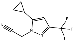 2-(5-cyclopropyl-3-(trifluoromethyl)-1h-pyrazol-1-yl)acetonitrile Structure