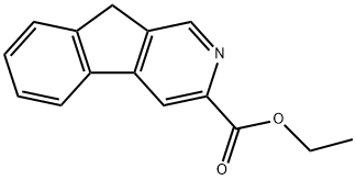 9H-Indeno[2,1-c]pyridine-3-carboxylic acid ethyl ester Structure