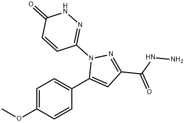 1-(1,6-Dihydro-6-oxo-3-pyridazinyl)-5-(4-methoxyphenyl)-1H-pyrazole-3-carboxylic acid hydrazide Structure