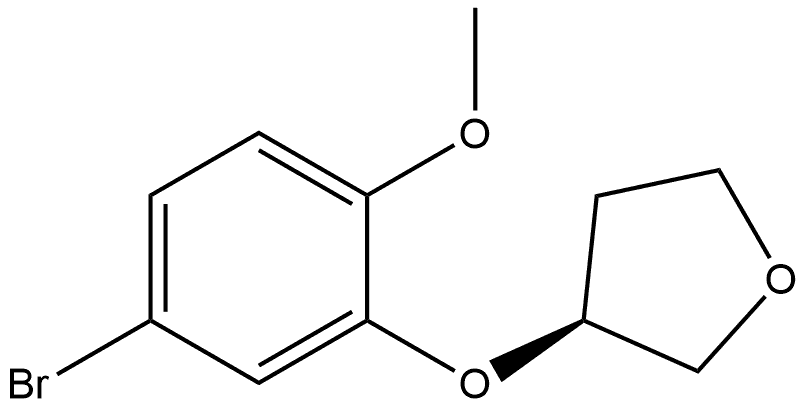 (S)-(+)-3-(5-bromo-2-methoxyphenoxy)tetrahydrofuran Structure