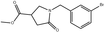 Methyl 1-[(3-bromophenyl)methyl]-5-oxo-3-pyrrolidinecarboxylate Structure