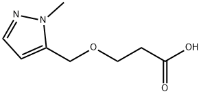 Propanoic acid, 3-[(1-methyl-1H-pyrazol-5-yl)methoxy]- Structure
