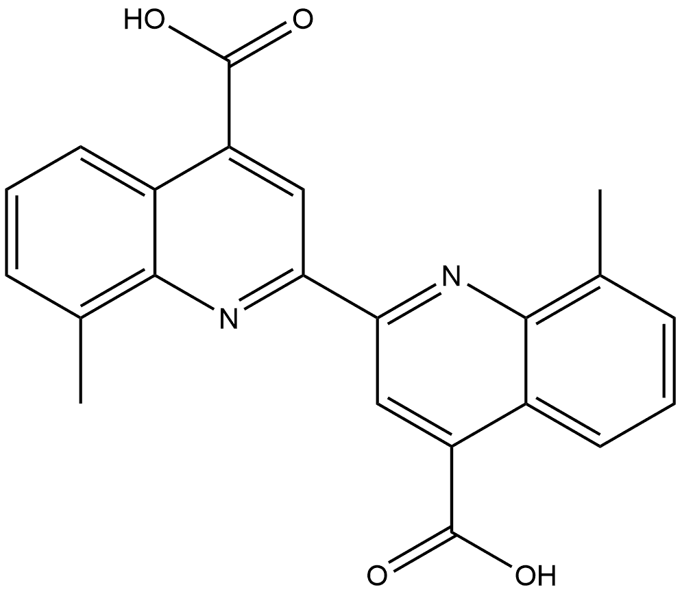 8,8′-Dimethyl[2,2′-biquinoline]-4,4′-dicarboxylic acid Structure