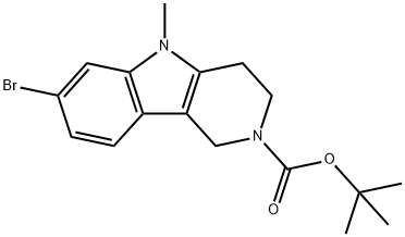 tert-butyl 7-bromo-5-methyl-1,3,4,5-tetrahydro-2H-pyrido[4,3-b]indole-2-carboxylate Structure