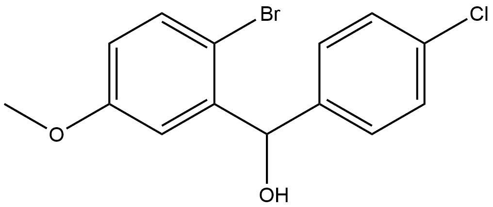 Benzenemethanol, 2-bromo-α-(4-chlorophenyl)-5-methoxy- 구조식 이미지