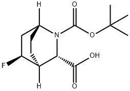 2-(1,1-Dimethylethyl) (1R,3S,4S,5S)-5-fluoro-2-azabicyclo[2.2.2]octane-2,3-dicar… Structure