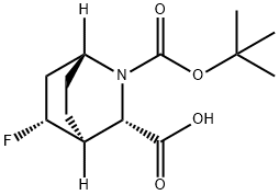 2-(1,1-Dimethylethyl) (1R,3S,4S,5R)-5-fluoro-2-azabicyclo[2.2.2]octane-2,3-dicar… Structure