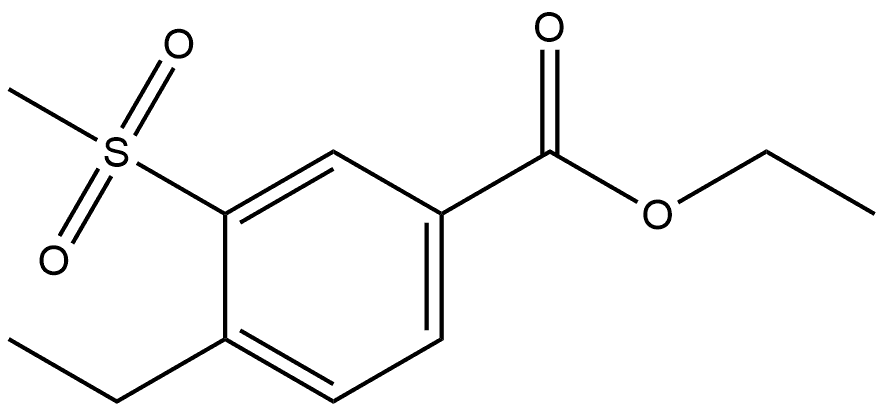 Ethyl 4-ethyl-3-(methylsulfonyl)benzoate Structure