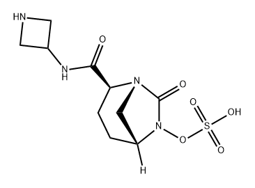 (2S,5R)-7-oxo-N-azetidin-3-yl-6-(sulfooxy)-1,6-diazabicyclo[3.2.1]octane-2-carboxamide Structure