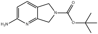 tert-butyl 2-amino-5H,6H,7H-pyrrolo[3,4-b]pyridine-6-carboxylate 구조식 이미지