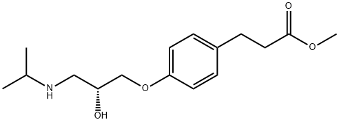 Benzenepropanoic acid, 4-[(2R)-2-hydroxy-3-[(1-methylethyl)amino]propoxy]-, methyl ester Structure