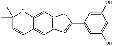 5-(7,7-Dimethyl-7H-furo[3,2-g][1]benzopyran-2-yl)-1,3-benzenediol Structure