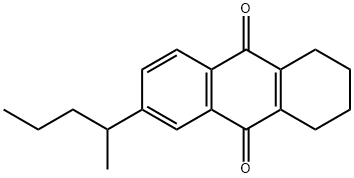 9,10-Anthracenedione, 1,2,3,4-tetrahydro-6-(1-methylbutyl)- Structure