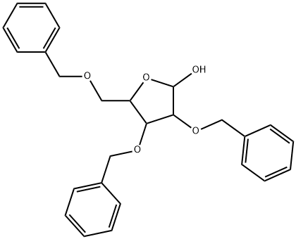 Pentofuranose, 2,3,5-tris-O-(phenylmethyl)- Structure