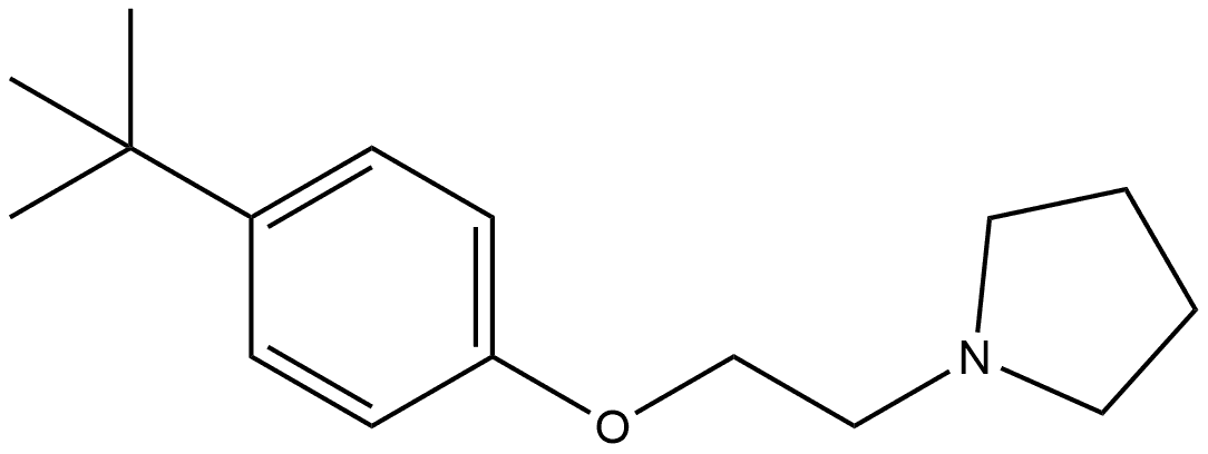 1-[2-[4-(1,1-Dimethylethyl)phenoxy]ethyl]pyrrolidine Structure