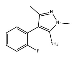 1H-Pyrazol-5-amine, 4-(2-fluorophenyl)-1,3-dimethyl- Structure