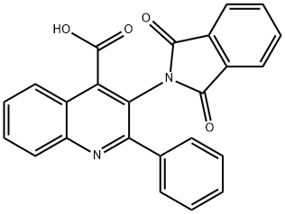 3-(1,3-Dioxoisoindolin-2-yl)-2-phenylquinoline-4-carboxylic acid Structure