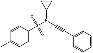 Benzenesulfonamide, N-cyclopropyl-4-methyl-N-(2-phenylethynyl)- Structure