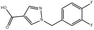 1H-Pyrazole-4-carboxylic acid, 1-[(3,4-difluorophenyl)methyl]- Structure