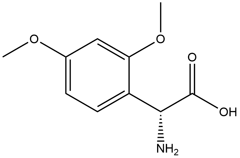 (R)-2-amino-2-(2,4-dimethoxyphenyl)acetic acid hydrochloride Structure