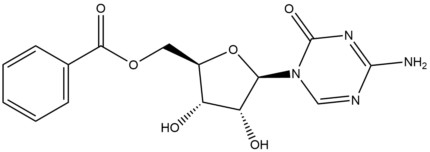 4-Amino-1-(5-O-benzoyl-β-D-ribofuranosyl)-1,3,5-triazin-2(1H)-one 구조식 이미지