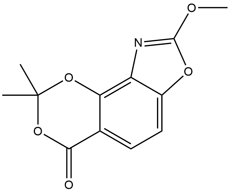 8-Methoxy-2,2-dimethyl-4H-1,3-dioxino[4,5-e]benzoxazol-4-one Structure