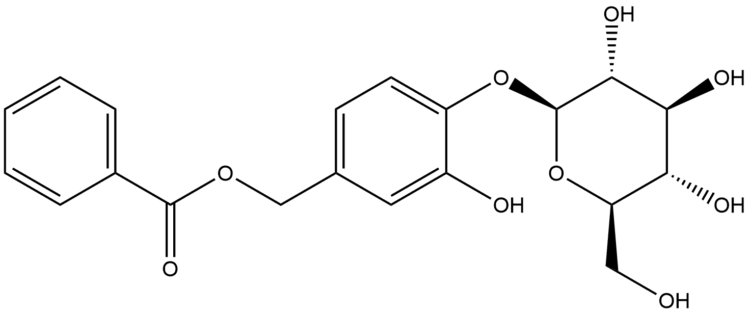 β-D-Glucopyranoside, 4-[(benzoyloxy)methyl]-2-hydroxyphenyl Structure