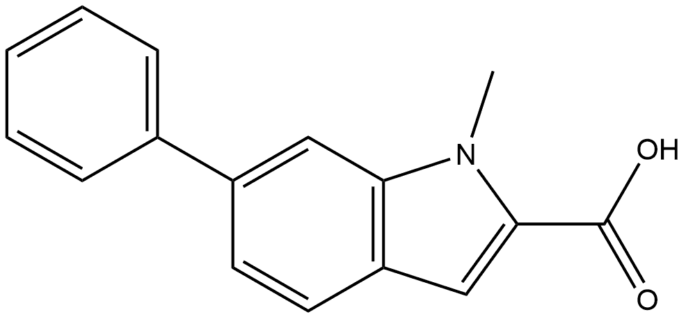 1-Methyl-6-phenylindole-2-carboxylic Acid Structure