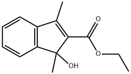 1H-Indene-2-carboxylic acid, 1-hydroxy-1,3-dimethyl-, ethyl ester Structure