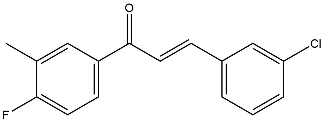 (2E)-3-(3-Chlorophenyl)-1-(4-fluoro-3-methylphenyl)-2-propen-1-one Structure