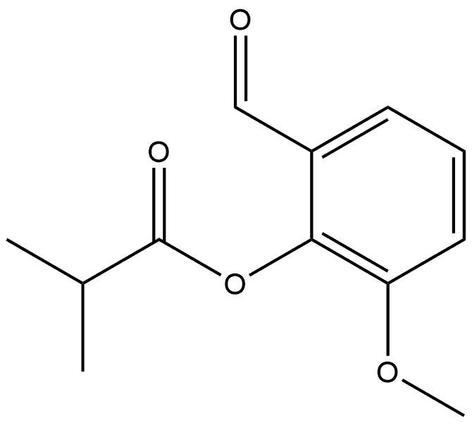 2-Formyl-6-methoxyphenyl 2-methylpropanoate Structure