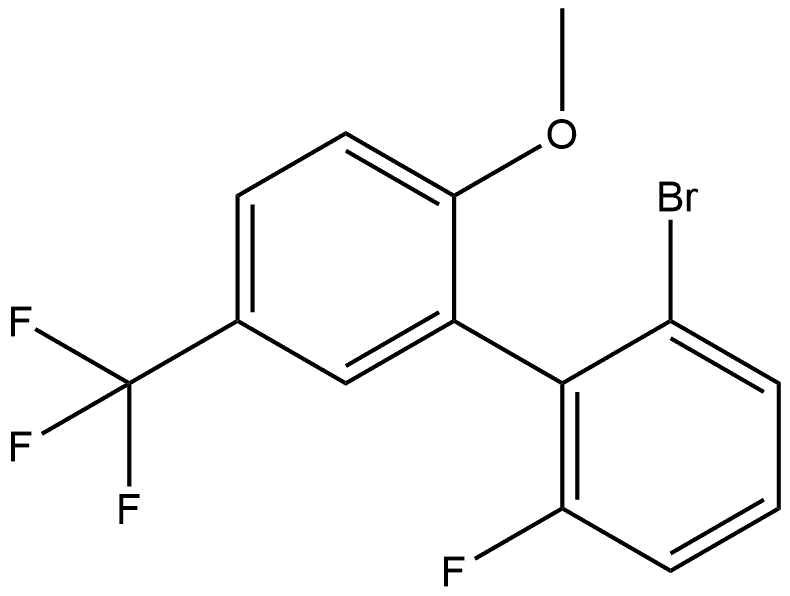 2'-Bromo-6'-fluoro-2-methoxy-5-(trifluoromethyl)-1,1'-biphenyl Structure