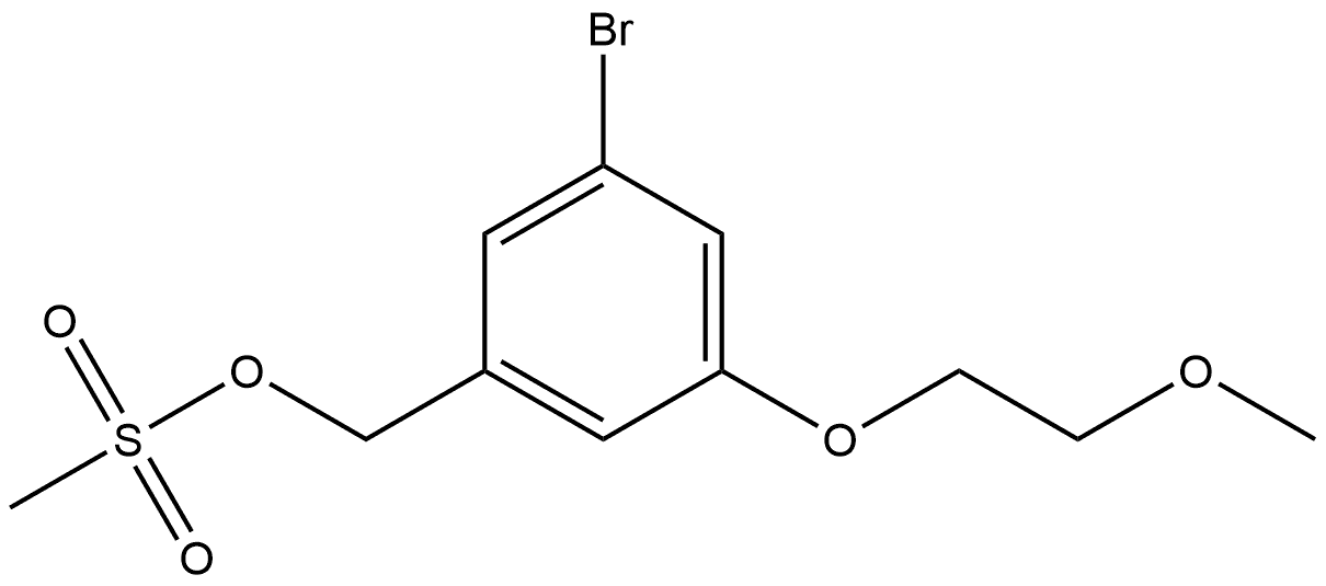 Benzenemethanol, 3-bromo-5-(2-methoxyethoxy)-, 1-methanesulfonate Structure