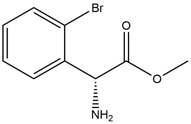 Benzeneacetic acid, α-amino-2-bromo-, methyl ester, (αR)- Structure