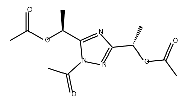 Ethanone, 1-[3,5-bis[(1S)-1-(acetyloxy)ethyl]-1H-1,2,4-triazol-1-yl]- 구조식 이미지