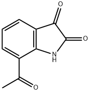 7-Acetylindoline-2,3-dione 구조식 이미지