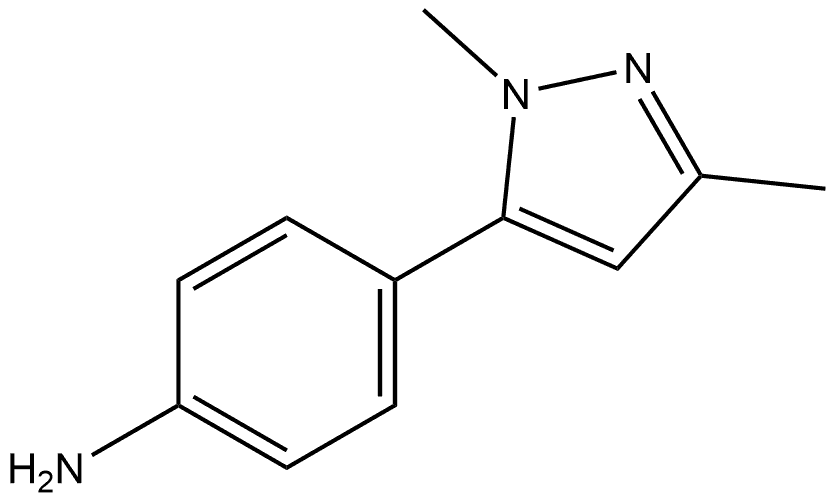 4-(1,3-Dimethyl-1H-pyrazol-5-yl)benzenamine Structure