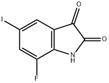 1H-Indole-2,3-dione, 7-fluoro-5-iodo- Structure
