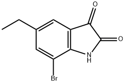 7-Bromo-5-ethylindoline-2,3-dione Structure