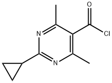 5-Pyrimidinecarbonyl chloride, 2-cyclopropyl-4,6-dimethyl- Structure