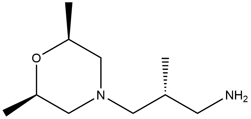 4-Morpholinepropanamine,β,2,6-trimethyl-,(βR,2R,6S)- 구조식 이미지