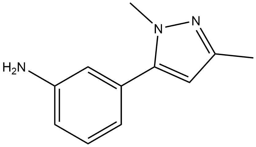 3-(1,3-Dimethyl-1H-pyrazol-5-yl)benzenamine Structure