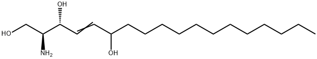 4-Octadecene-1,3,6-triol, 2-amino-, (2S,3R)- Structure