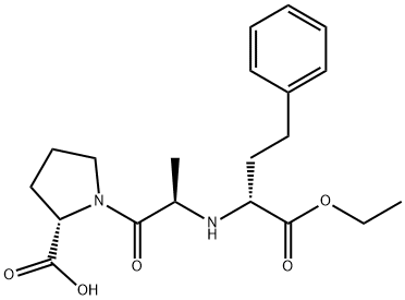 L-Proline, N-[(1R)-1-(ethoxycarbonyl)-3-phenylpropyl]-D-alanyl- Structure