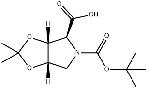 5H-1,3-Dioxolo[4,5-c]pyrrole-4,5-dicarboxylic acid, tetrahydro-2,2-dimethyl-, 5-(1,1-dimethylethyl) ester, (3aR,4S,6aS)- Structure
