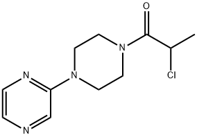 1-Propanone, 2-chloro-1-[4-(2-pyrazinyl)-1-piperazinyl]- Structure